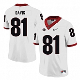 Georgia Bulldogs 81 Reggie Davis White Nike College Football Jersey Dzhi,baseball caps,new era cap wholesale,wholesale hats